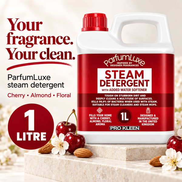 ProKleen Pro-Kleen Parfum Luxe Steam Mop Detergent Lost Cherry 1L x2 - Deeply Cleans, Removes Stains, Deodorises