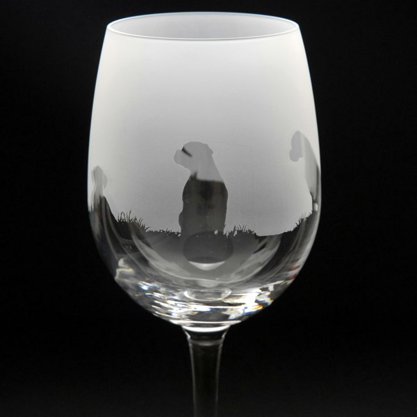 Glyptic Glass Art Boxer Dog Crystal Wine Glass - Hand Etched/Engraved Gift