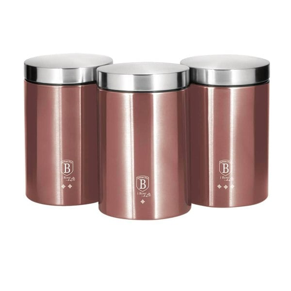 3 Piece Kitchen Canister Set Berlinger Haus BH/6270 I-Rose Collection