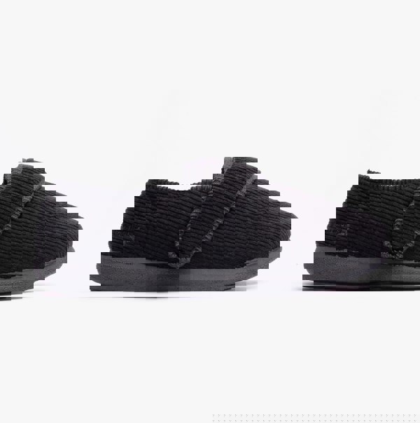 Padders OLIVER Mens Touch Fasten Full Slippers Black