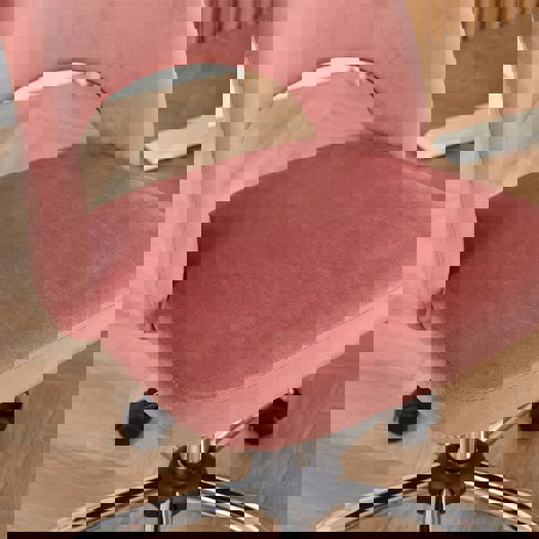 Furniture One Office Chair, Padded Armless Mid Back Swivel Desk Chair with Chrome Base, 150kg Load