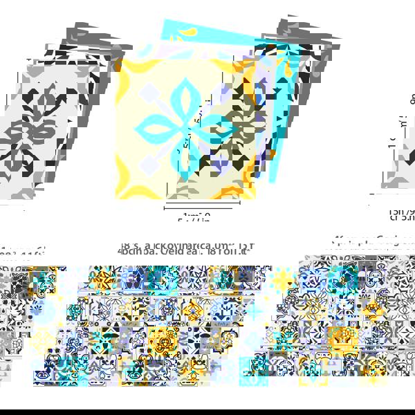 WT3041 - Canary Spanish Tiles 15cm (6in) 48pcs - Wt1565+WT1501