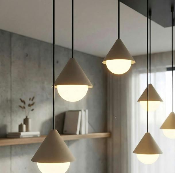 Emibig GIRO Pendant Lamp 6 x G9 Black / Beige