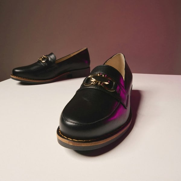 Calla Meredith - Black Leather Loafers