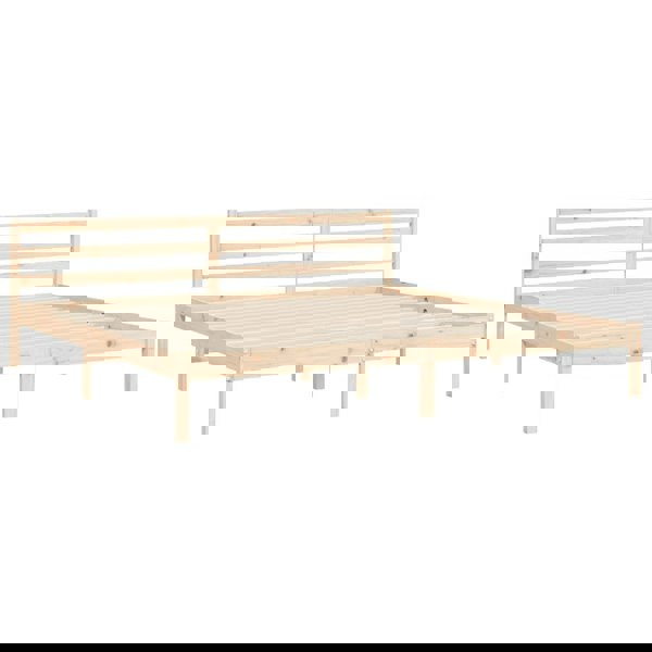 Berkfield Bed Frame with Headboard 200x200 cm Solid Wood