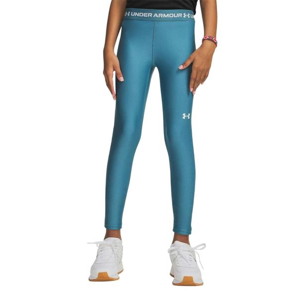 Under Armour Girls Fitted Training Leggings - Blue/White - 