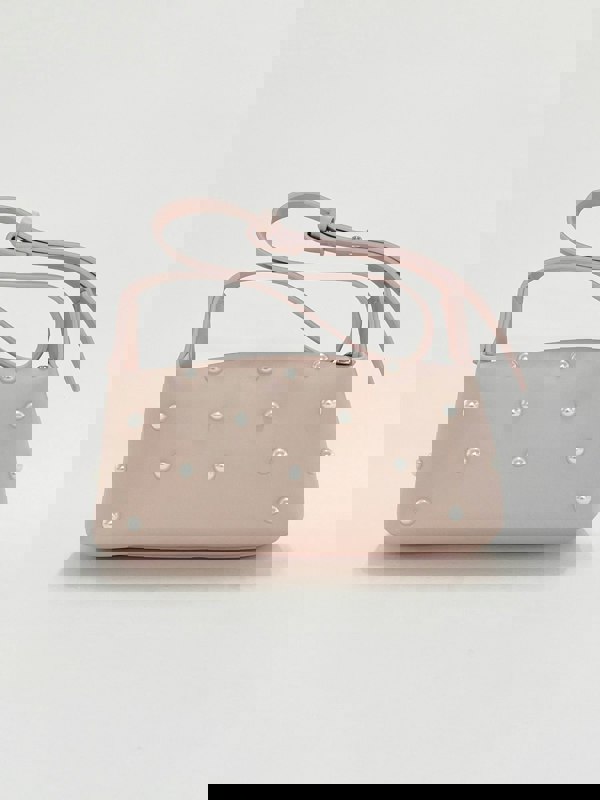SVNX Pink Shoulder bag with pearl studs