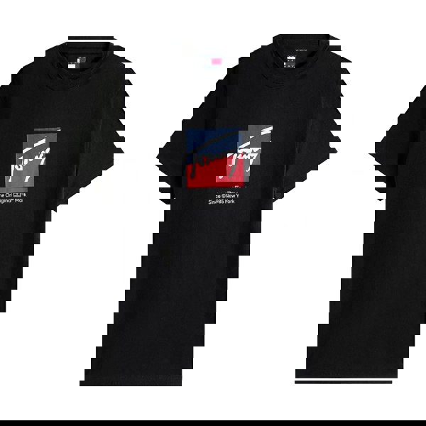 Tommy Hilfiger Tommy Jeans Graphic Print Signature Logo T-Shirt Black