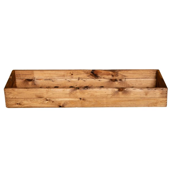 Samuel Alexander Hand Made 102cm x 28cm x 14cm Rustic Wooden Garden Window Trough / Flower Planter