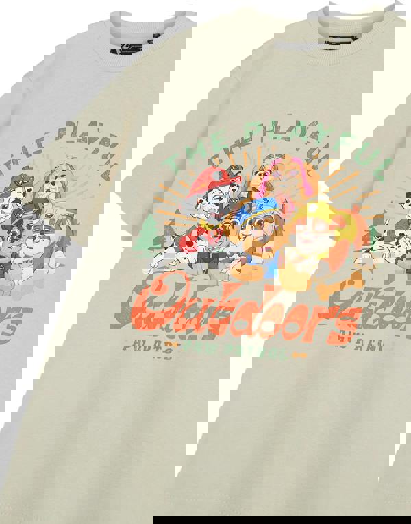 Paw Patrol Boys Beige Playful Outdoors Short Sleeved T-Shirt