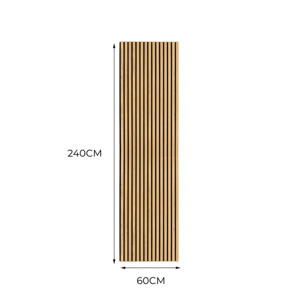 Monstershop Acoustic Slat Wall Panels x 3 - Oak