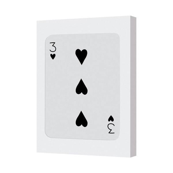 Benjamin Tate Design Three Of Hearts Canvas Art Print Modern Wall Decor