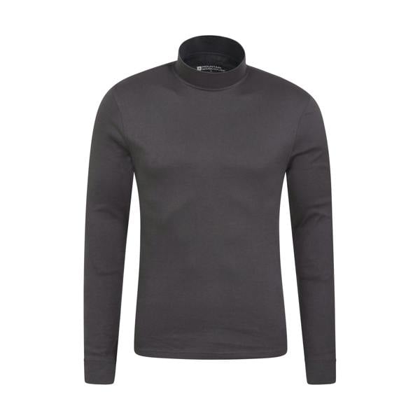 Mountain Warehouse Mens Meribel Turtle Neck Base Layer Top - Grey