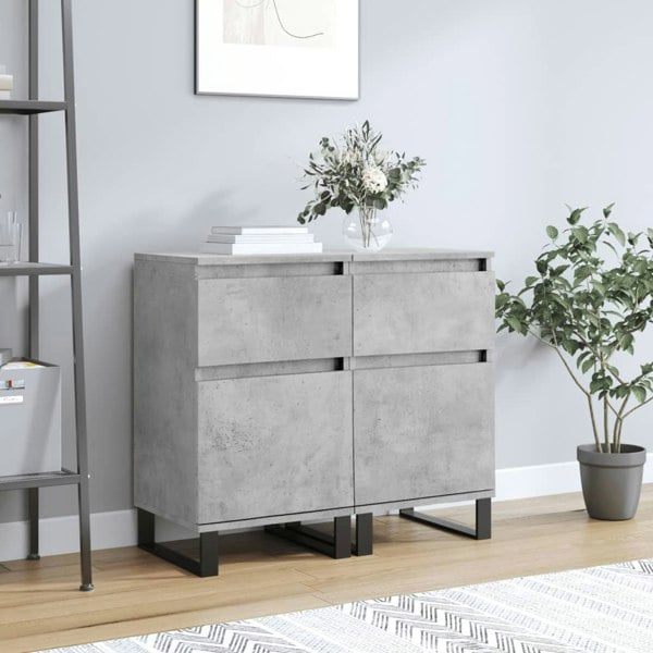 Berkfield Sideboards 2 pcs Concrete Grey 40x35x70 cm Engineered Wood