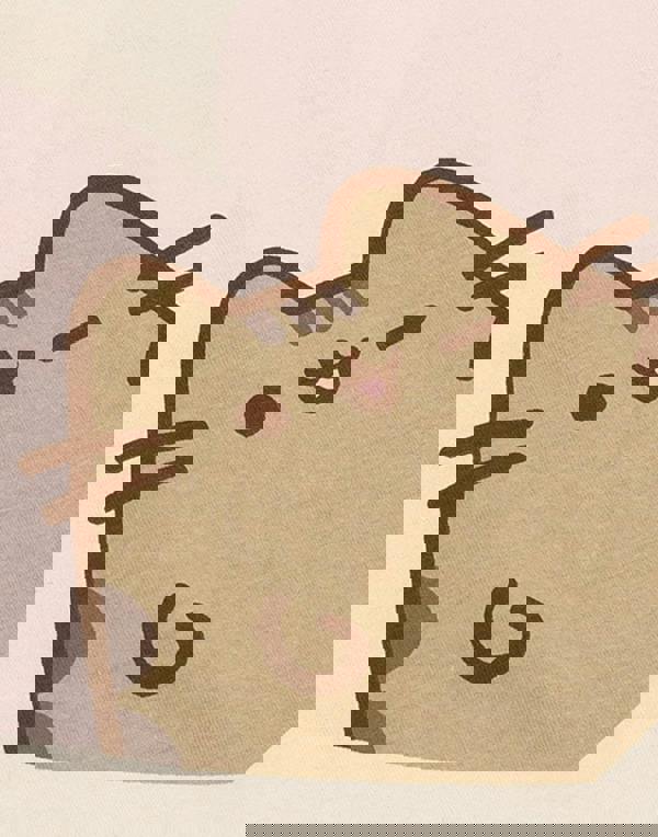 Pusheen Womens Beige Pusheen The Cat Short Sleeved T-Shirt