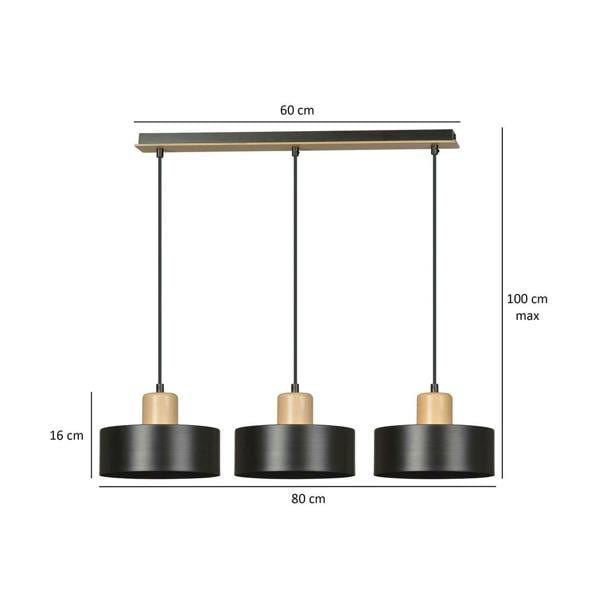 Emibig TORIN Pendant lamp  3 x E27 Black