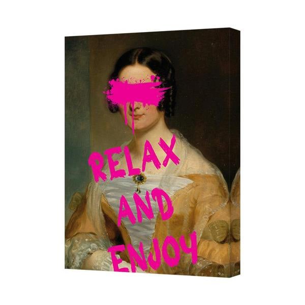 Benjamin Tate Design Relax And Enjoy Graffiti Art Canvas Print Modern Wall Decor