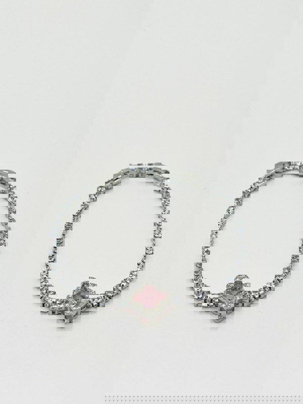 SVNX Pink Clover Diamante Bracelet - Gift Boxed