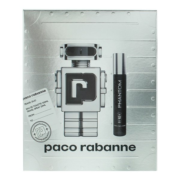 Paco Rabanne Phantom 2 Piece Gift Set: Eau de Toilette 100ml - Eau de Toilette 20ml