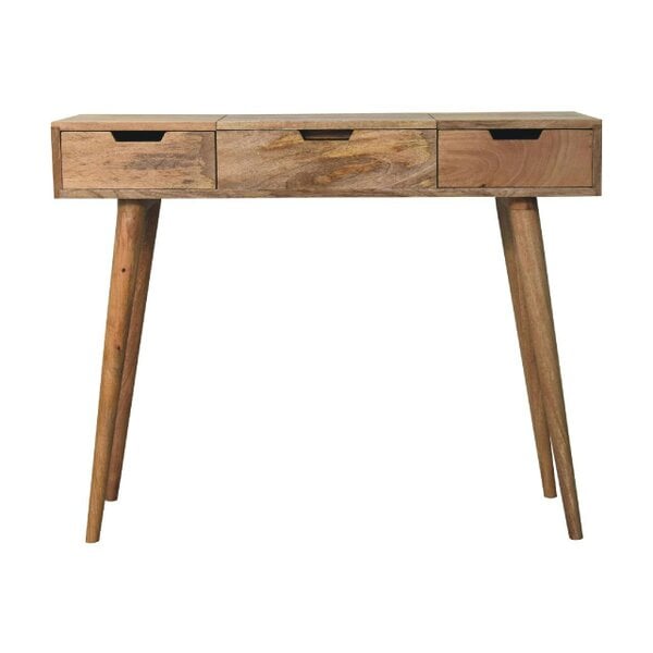 Wyld Haus Saint Paul de Vence Oak Mango Wood Dressing Table 3 Drawers