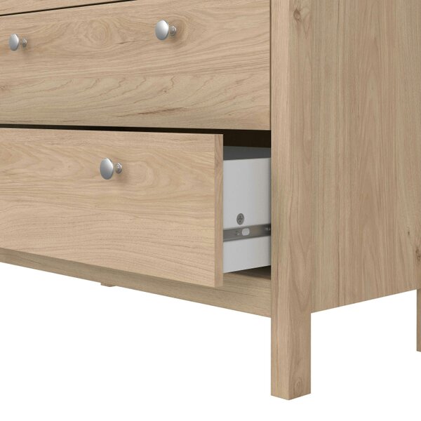 Wyld Haus Gossmere Hickory Oak Effect Chest 5 Drawers