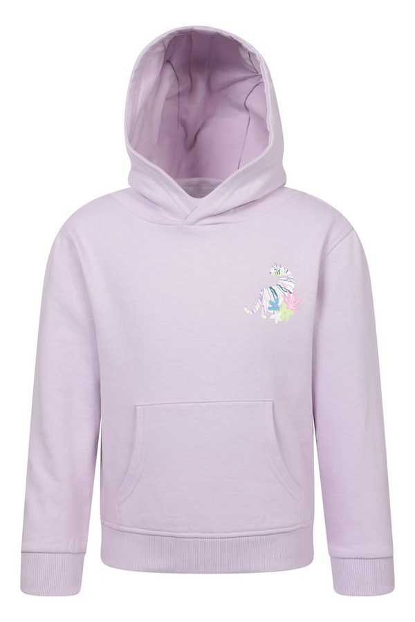 Mountain Warehouse Kids Floral Tiger Lightweight Hoodie - Lilac