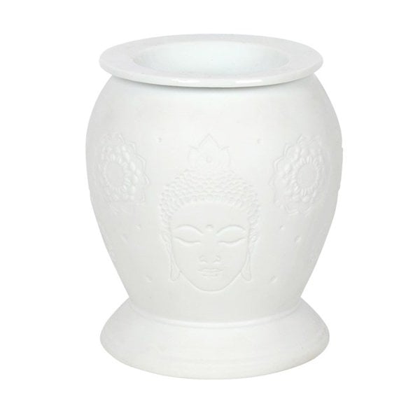 Serano White Ceramic Buddha Electric Oil Burner and Wax Warmer