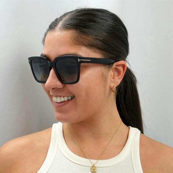 Tom Ford Sunglasses Selby FT0952 01D Shiny Black Smoke Polarized