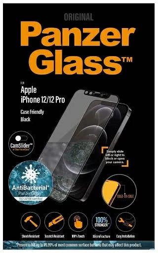 PanzerGlass Panzer Glass Case Friendly Screen Protection for iPhone 12/12 Pro 6.1" Black - 2714