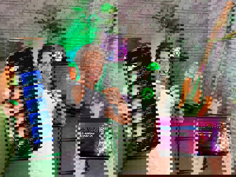 N-Gear | Disco Star 710 Silver Bluetooth Speaker Karaoke Set Party Box with Star Projector & 2 Microphones