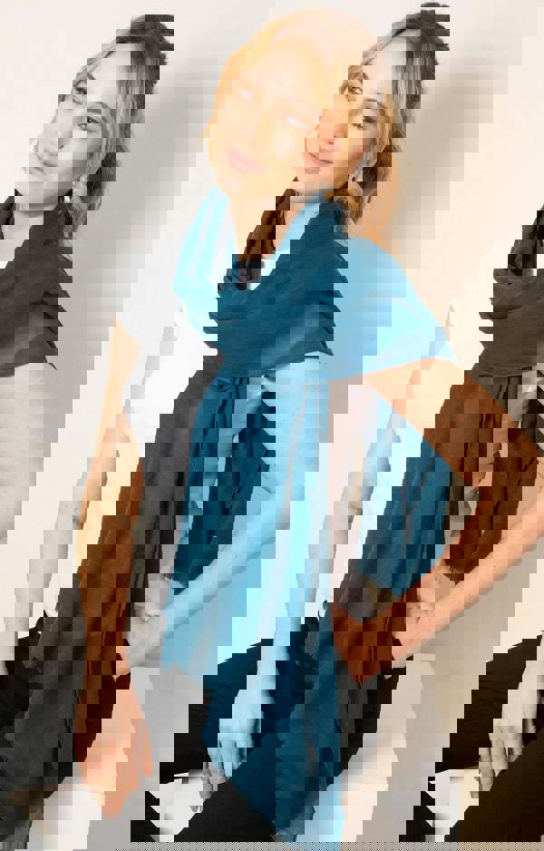 Alie Street London Aurielle Silk Wool Scarf - Tapestry Teal