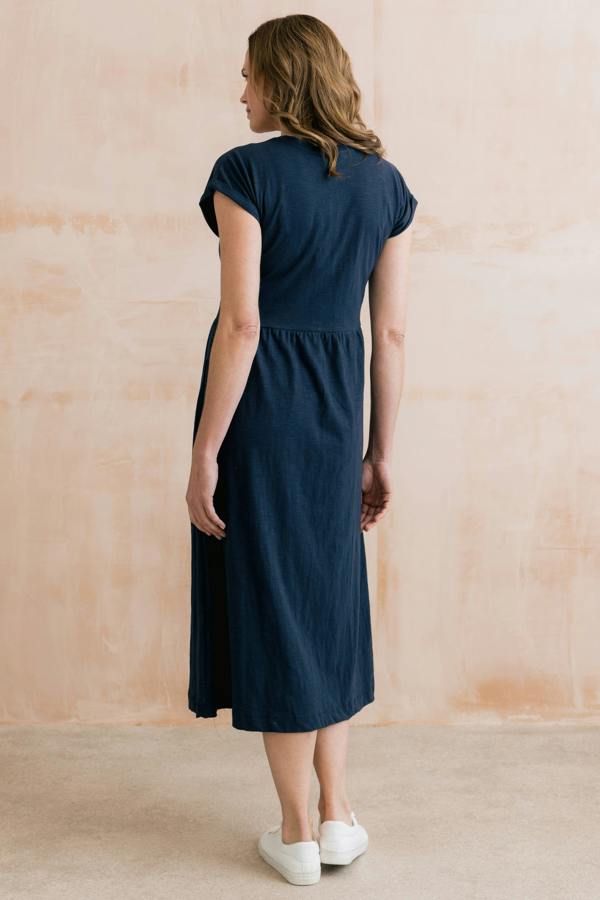 Lily & Me Shine Organic Cotton Jersey Dress Navy