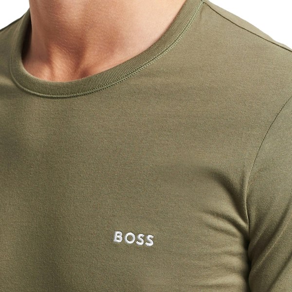 BOSS 3 Pack Cotton T-Shirts Black/Dark Grey/Khaki Green