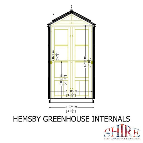Shire Hemsby 4x6 Greenhouse - Best Shed