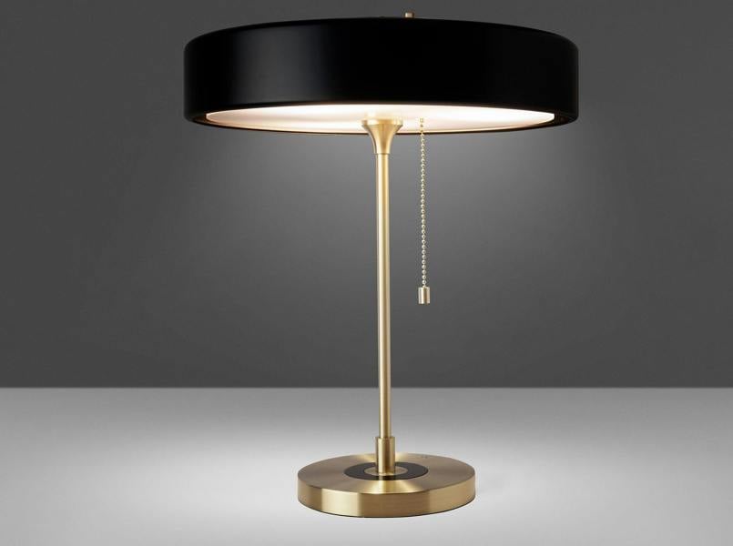 Angel Cerdá Table lamp in gold aluminium and black aluminium 8061