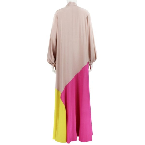 Layeur colour block maxi dress in a luxurious crepe fabric