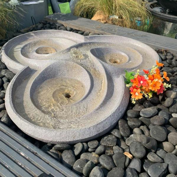 Tranquillity Water Features Dropa Stone Contemporary Solar Water Feature