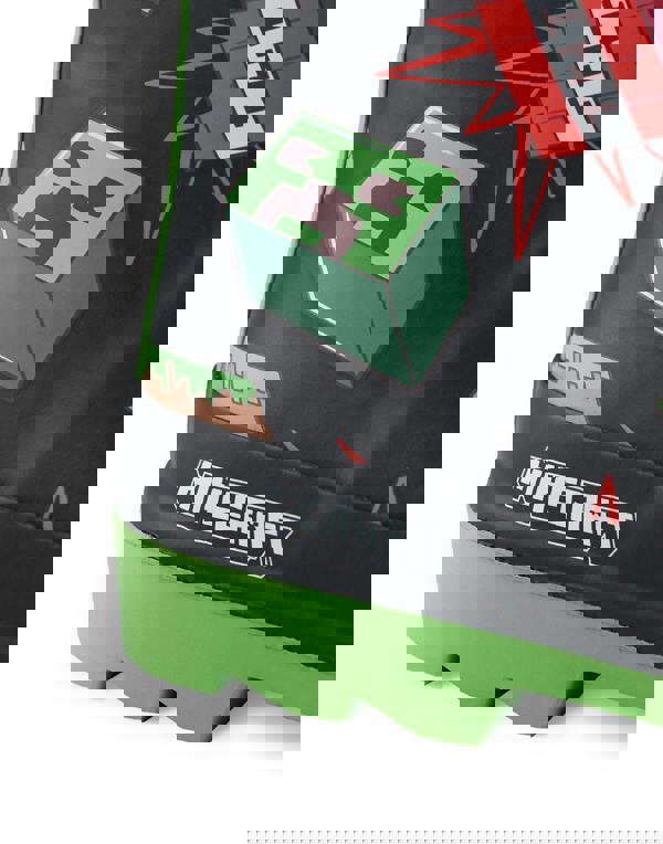 Minecraft Boys Black Character Icon Wellington Boots without Handles