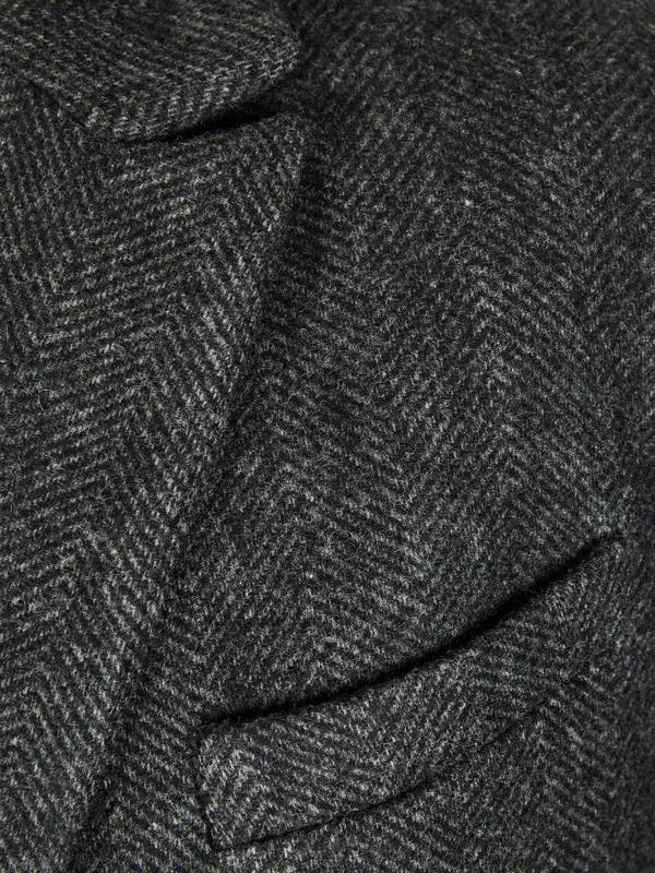 Serran London Single Breasted Wool Coat - Grey