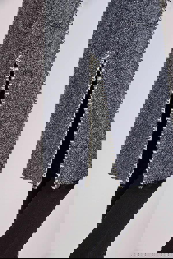 Blanket Stitch Cardigan With Hood