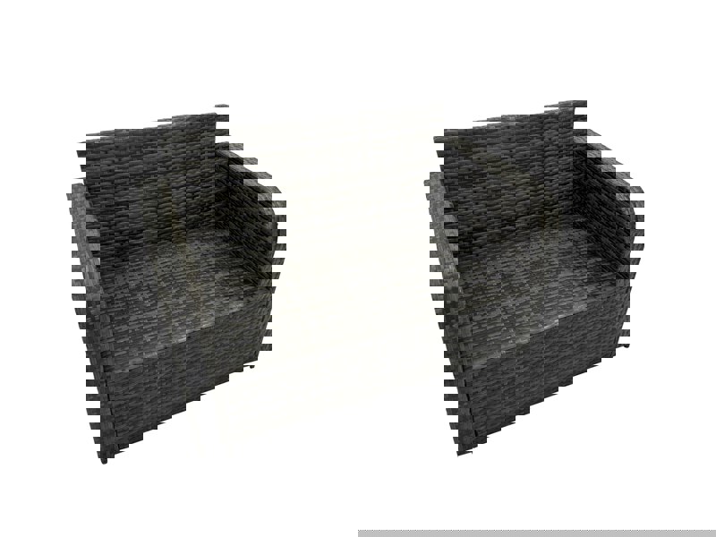 Fimous 6 seater Patio Height Adjustable Rising Lifting Table Sofa Sets Rattan Garden Furniture Dining Set with 2 Big Stools Side Table Dark Grey Mixed