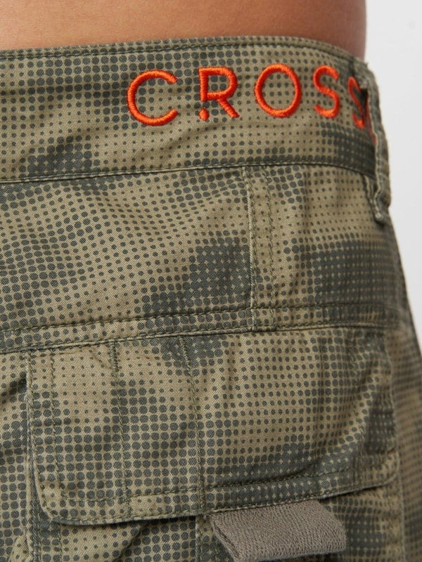 Crosshatch Hanwhere Combat Shorts Dark Green Camo
