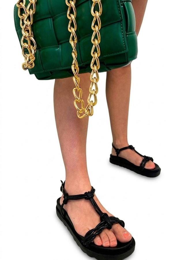 Martha Strappy Sandals - Black_wb