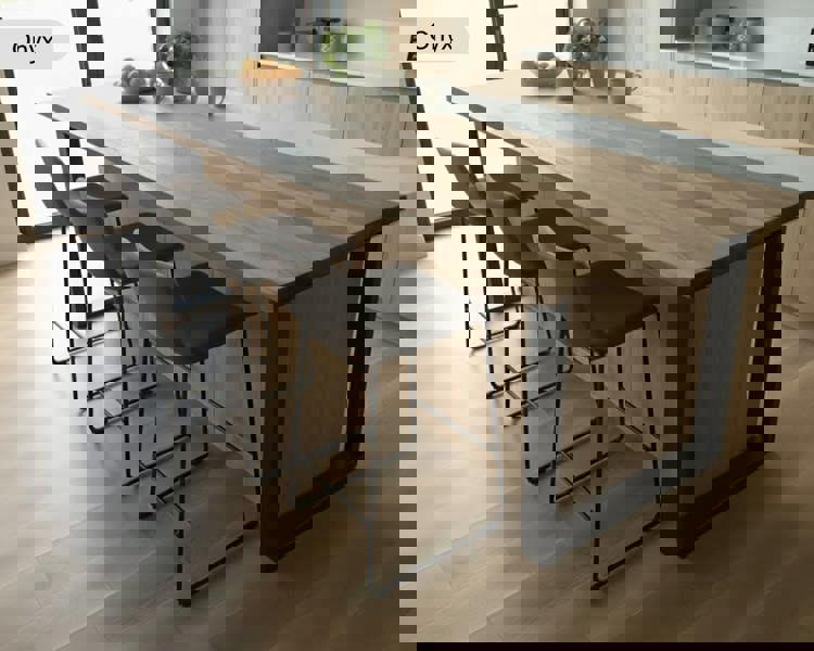 TRL Furniture Premium Solid Oak Breakfast Bar