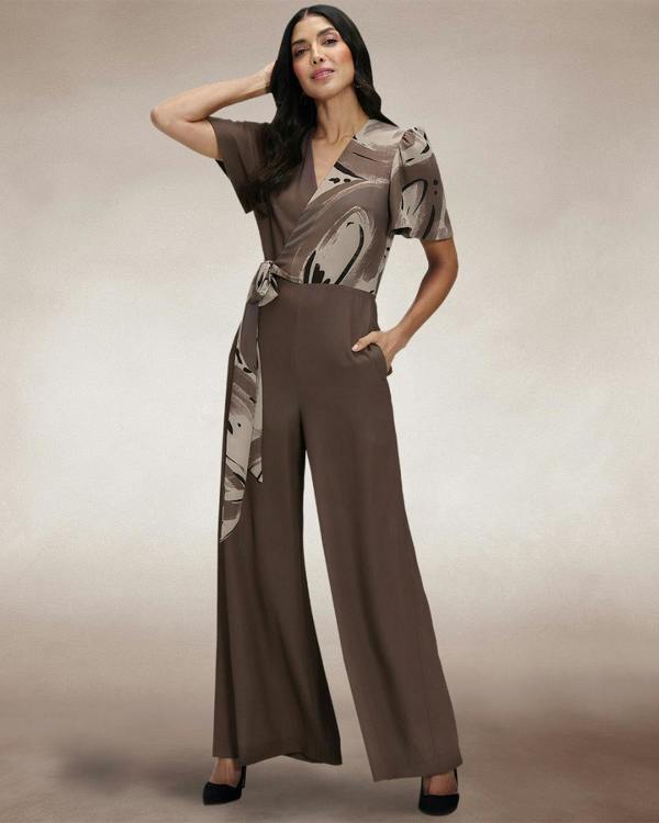 HotSquash Overwrap Print Jumpsuit