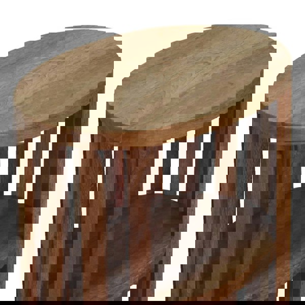 Artisan Furniture Solid Wood Ariella Double Shelf Oak-ish Bedside