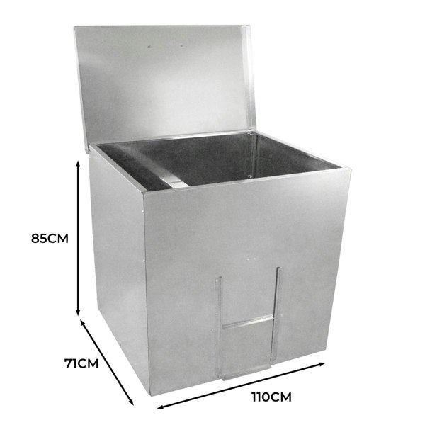 Monstershop Galvanised Coal Bunker - 500kg