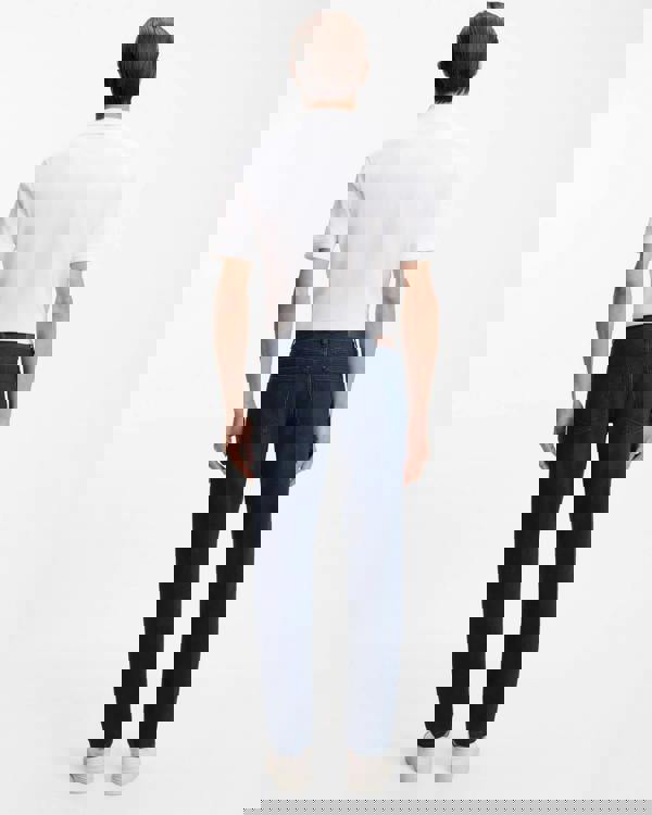 BOSS Orange ONYX BO Mens Tapered-Fit Jeans in Dark-Blue Comfort-Stretch Denim  - Dark Blue 406 | CHO | Designer Mens Jeans