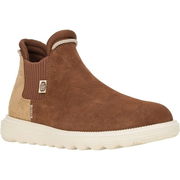 HEYDUDE Branson Suede Novelty Ankle Boots - Brown/Snake