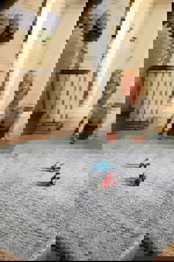 Fine Stripes Silver Grey Wool Rug | Sustainable Home Decor